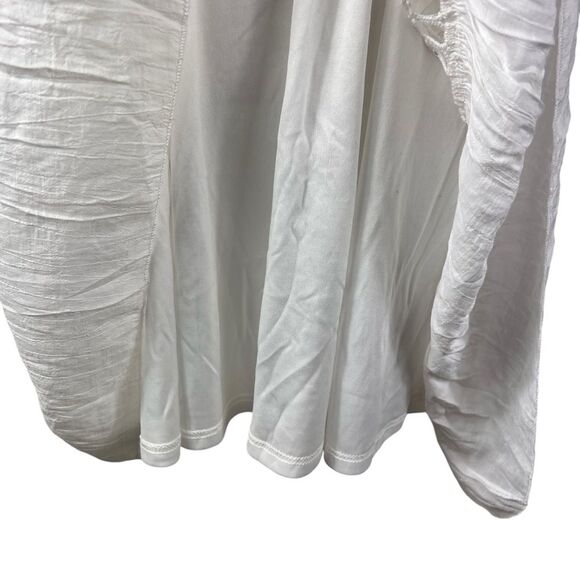 New Listicle White Crochet Eyelet Dress Large Gauze Lined Boho Beachy - Picture 11 of 16